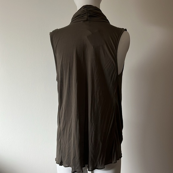 Anthropologie Bordeaux Elegant Olive Drape Top Size XS TP New With Tag - Picture 4 of 8